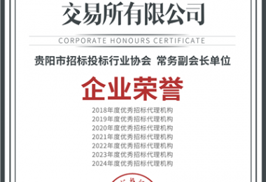 喜報！“七連冠”！貴州陽光產(chǎn)權(quán)交易所再獲“優(yōu)秀招標代理機構(gòu)”殊榮