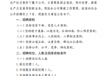 貴州要素綜合服務(wù)有限公司2025年面向社會招聘公告